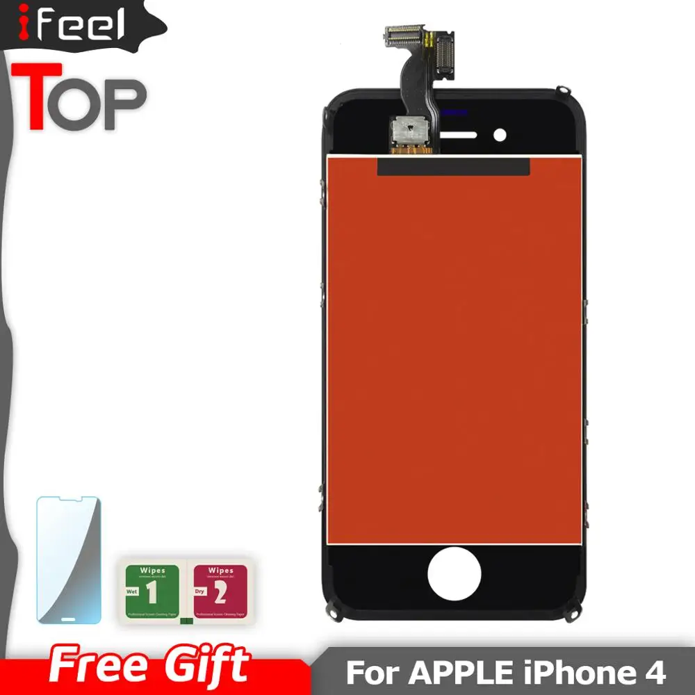 Для iPhone 4S 4 ЖК-дисплей сенсорный экран дигитайзер для сборки черного и белого
