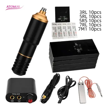 

Tattoo Machines Gun with Power Supply Pedal for Body Art Tools Tattoo Permanent Makeup Tattoo set Complete Tattoo Kit