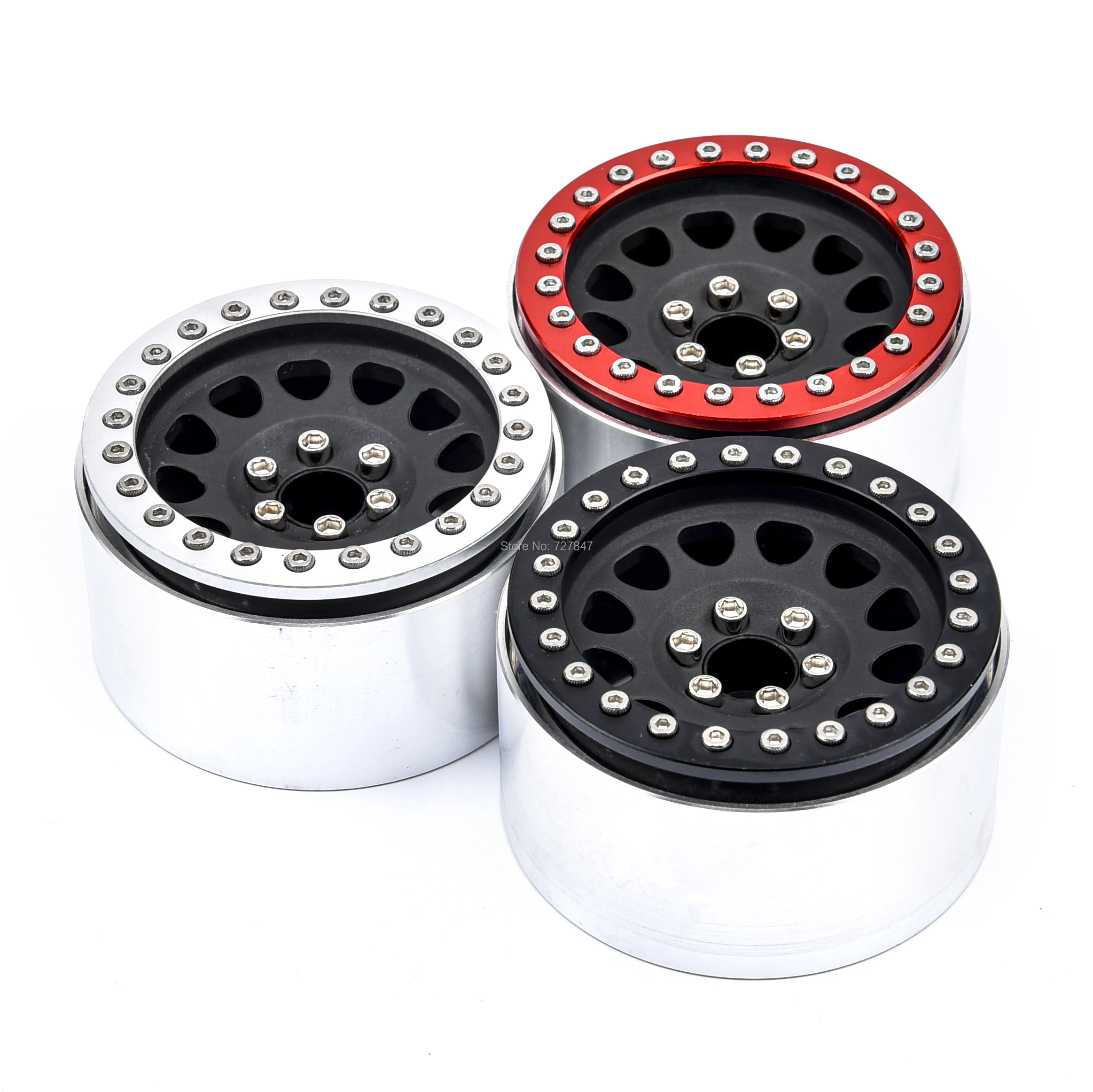NEW 2.2" Alloy Beadlock Wheel Rim for 1/10 RC Car Axial Wraith 90018 TRX4 Climbing Parts | Игрушки и хобби
