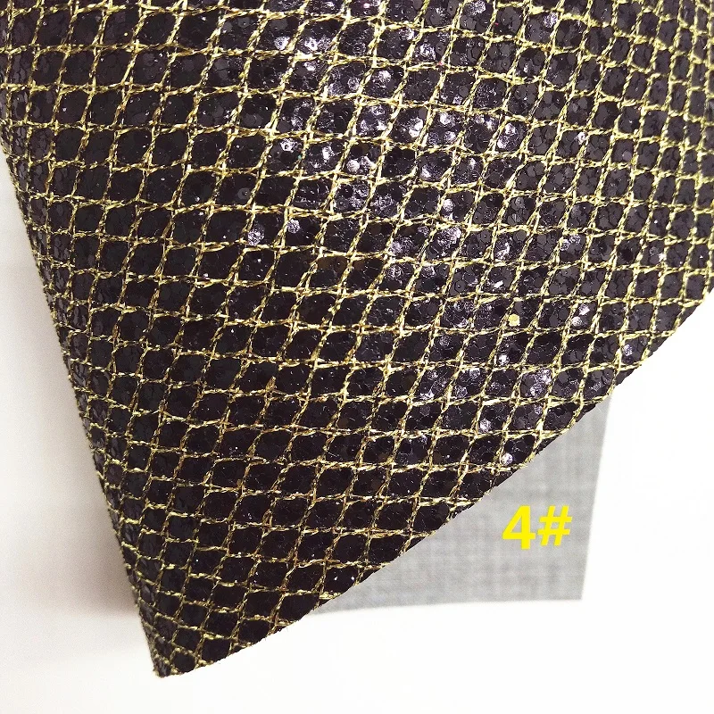 Черная блестящая ткань, сетчатая блестящая ткань, бархатная искусственная кожа, листы для банта А4 21x29 см мерцание Ming XM711 - Цвет: 4