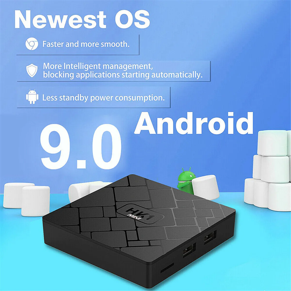 RK3229 Смарт ТВ приставка Android 9,0 ТВ приставка 2 Гб 16 Гб медиаплеер wifi 4K Google голосовой помощник Netflix Youtube приставка