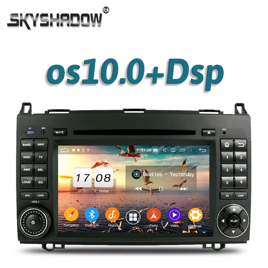 Android 9 0 4 Гб + 32 ГБ Автомобильный dvd-плеер RDS радио gps карта Bluetooth 2 для Benz Sprinter W906 Viano Vito