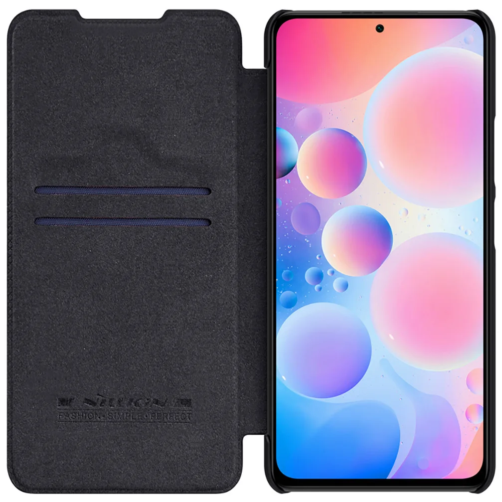 For Xiaomi Redmi K40 /K40 Pro+ Plus Case NILLKIN Qin Leather Flip Wallet Cover For Xiaomi Poco F3 /Mi 11i With Card Slot Case