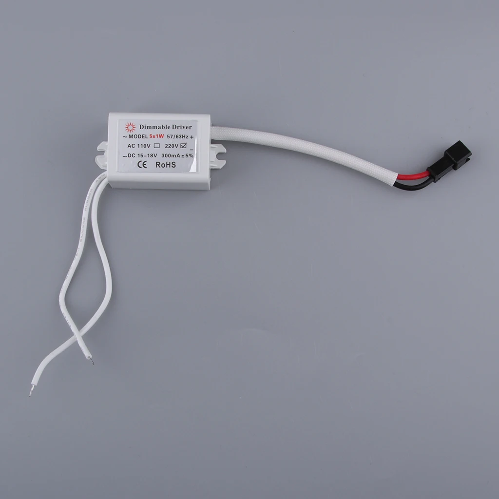 5x1W Dimmable Driver, for LED Light 220V AC 15 18V DC Transformer|Earphone  Accessories| - AliExpress