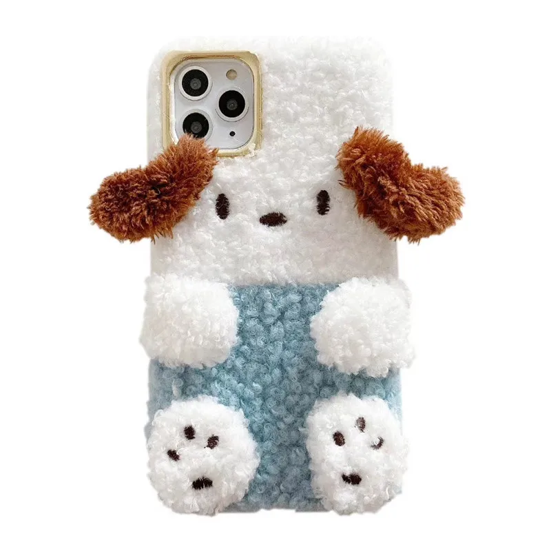 Популярная Роскошная 3D мультяшная плюшевая Мелодия Cinnamoroll собачья кукла Мягкий силиконовый чехол для телефона для iphone 11 Pro Max XS X XR 7 8 plus чехол