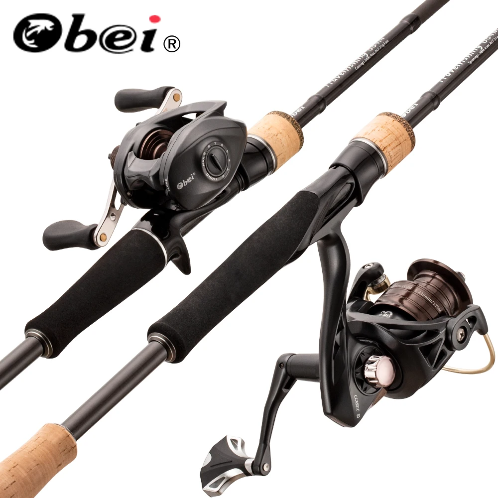 

Obei Travelfising Casting Spinning Fishing Rod and Fishing Reel Combo 1.8/2.1/2.4m Lure Bass Travel Rod Baitcasting Carp Reel