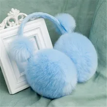 Новинка; женские милые наушники с искусственным кроличьим мехом; зимние теплые хлопковые плюшевые теплые наушники; милые мягкие утепленные удобные наушники для защиты ушей