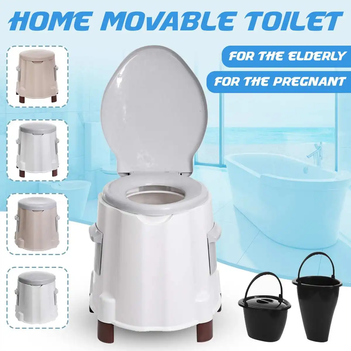 Acheter Siège de toilette Portable, pour personnes âgées, femmes enceintes,  toilettes amovibles, maison, salle de bain, pot, Commode, toilettes de  Camping en plein air, tabouret baril