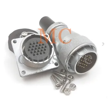 

WS28 24 pin Automotive Connectors, Male and Female Bulkhead Connector, 24 Cores Solder Connector