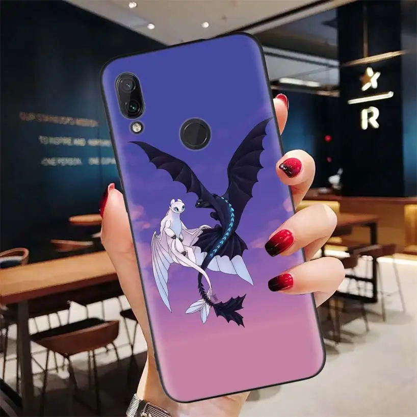 Беззубик Как приручить дракона черный чехол для Xiao mi Red mi Note 8 7 7S 7A 6 S2 GO K20 Pro+ 6A mi 6X 5X A1 CC 9 8 мягкий телефон - Цвет: BD201-7