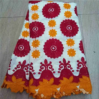 

5 yard Swiss lace fabric 2020 latest Water soluble embroidery African cotton fabrics Swiss voile lace popular Dubai style HL0801