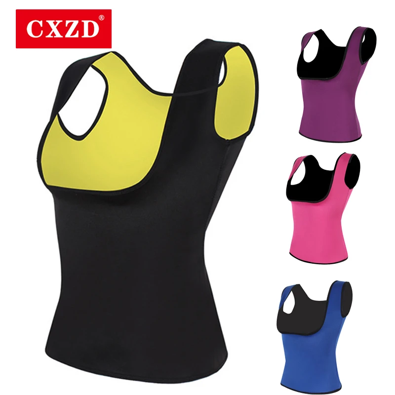 shapewear CXZD Women 2022 Plus Size Slimming Shirt Neoprene Slimming T-shirt Hot Body Vest and blouses Abdomen Chest Weight Loss Vest best shapewear for tummy and waist