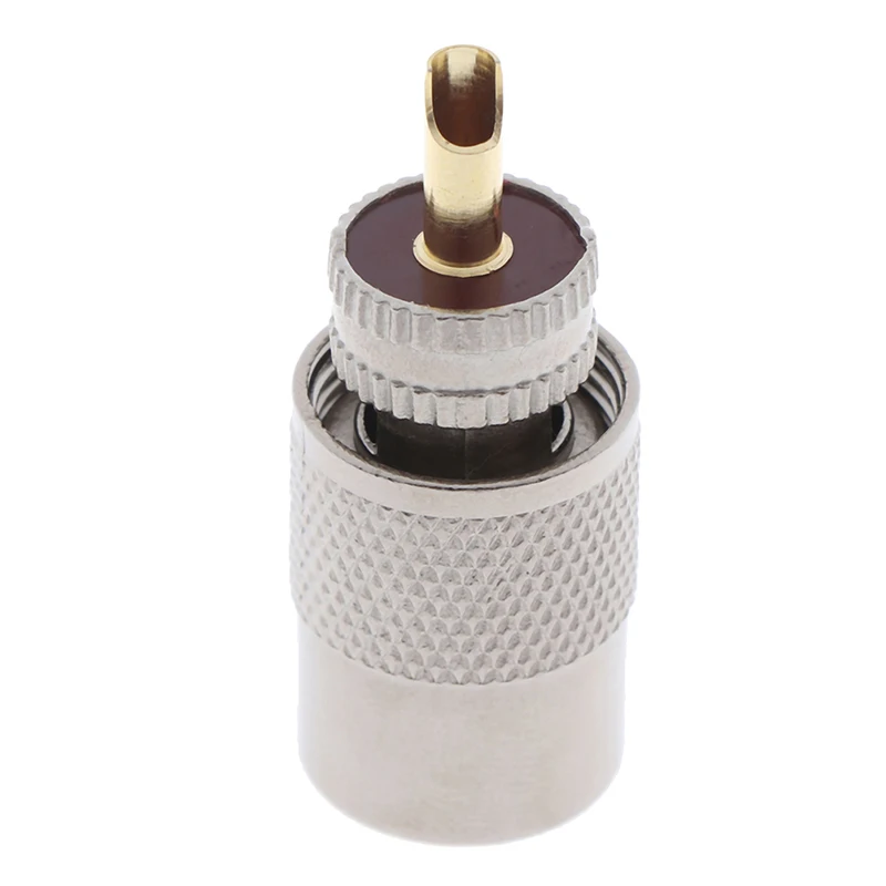 UHF PL259 Male Plug Screwed Coupling Connector RF UHF Coaxial Male PL259 Plug Crimp RG8U RG58-3 4.5*1.5cm