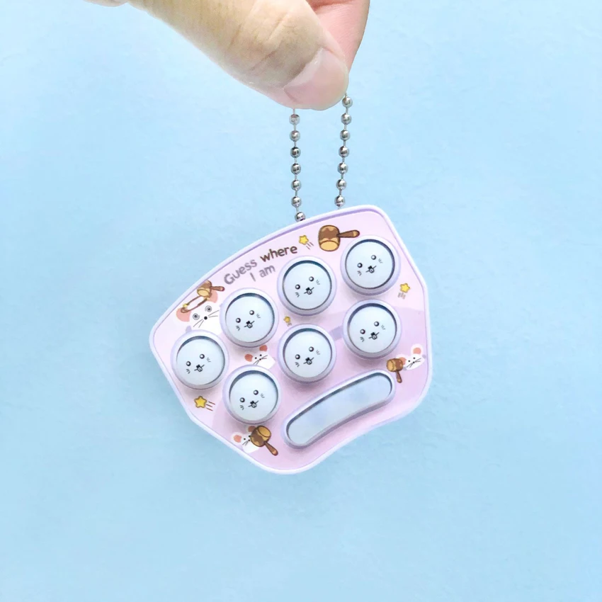 Mini Portable Game Console Keychain Children Handheld Game Console Toy Puzzle Nostalgic Cartoon Creative New Year Christmas Gift