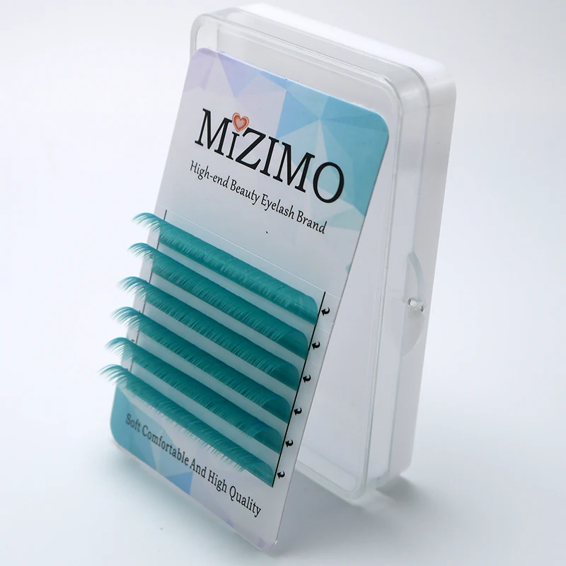 MIZIMO Цвет наращивание ресниц 0,07/0,1 мм C/D 8-17 мм морской синий искусственная норка для наращивания ресниц