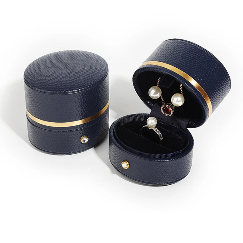 

Round Jewelry Box for Proposal Wedding Engagement Ring Earrings Necklace Pendant Packaging Display