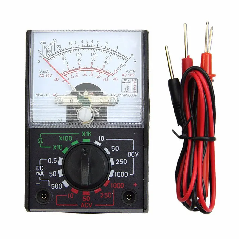 

MF-110A Electric Analog Multimeter Multitester Portable Voltmeter Ammeter AC / DC Voltage Current OHM Multi Meter Tester