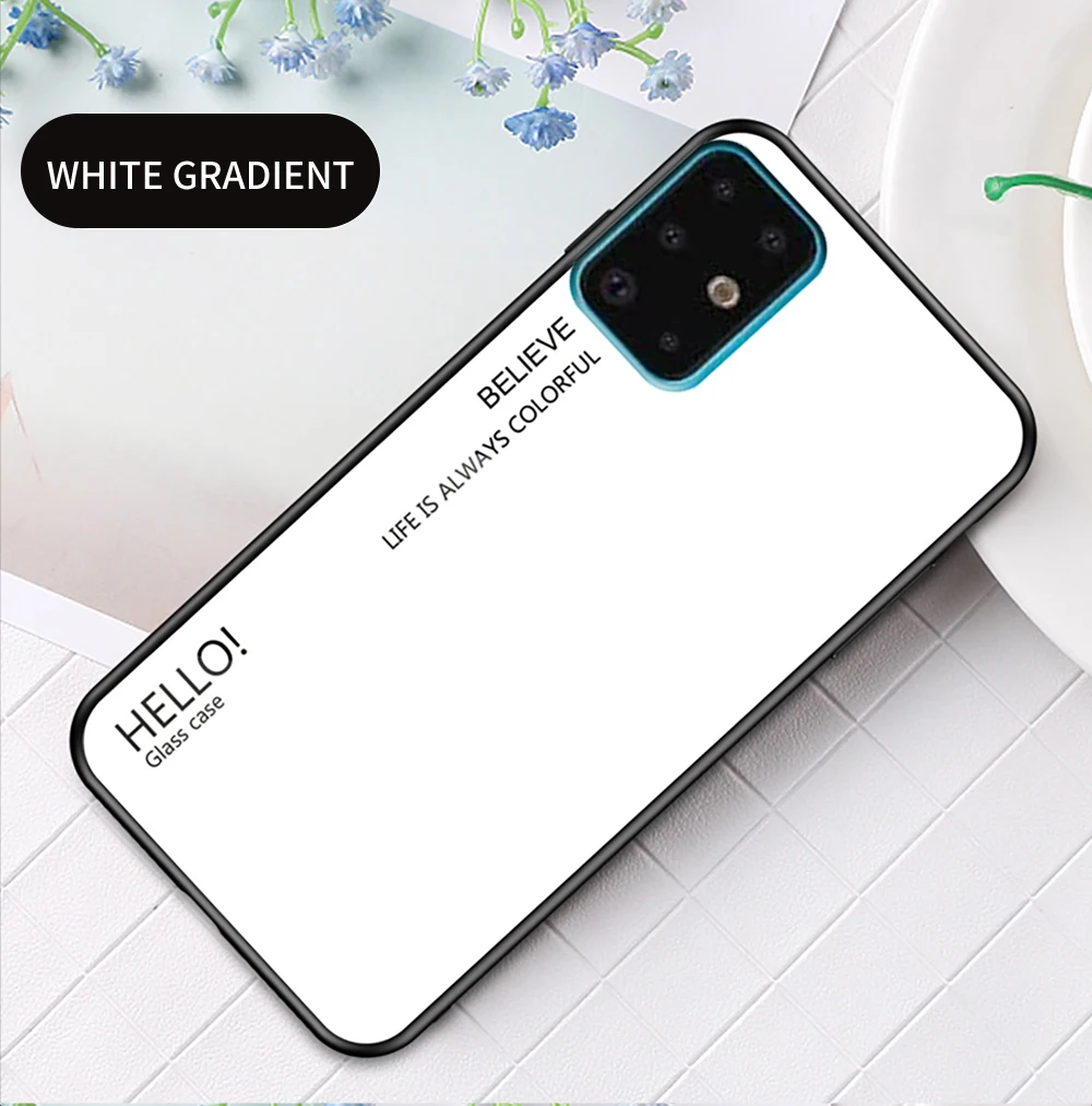 Alxun для samsung S11 Plus, чехол с цветным градиентом, силиконовая рамка, закаленное стекло, задняя крышка для samsung S11 S11E S11Plus, чехол, Capa