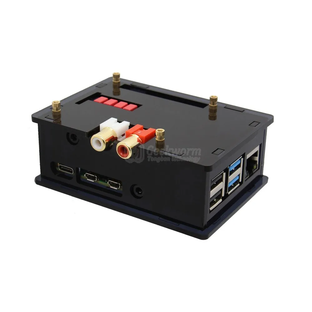 Geekworm акриловый чехол для Raspberry Pi 4 Модель B и DAC аудио Плата расширения только