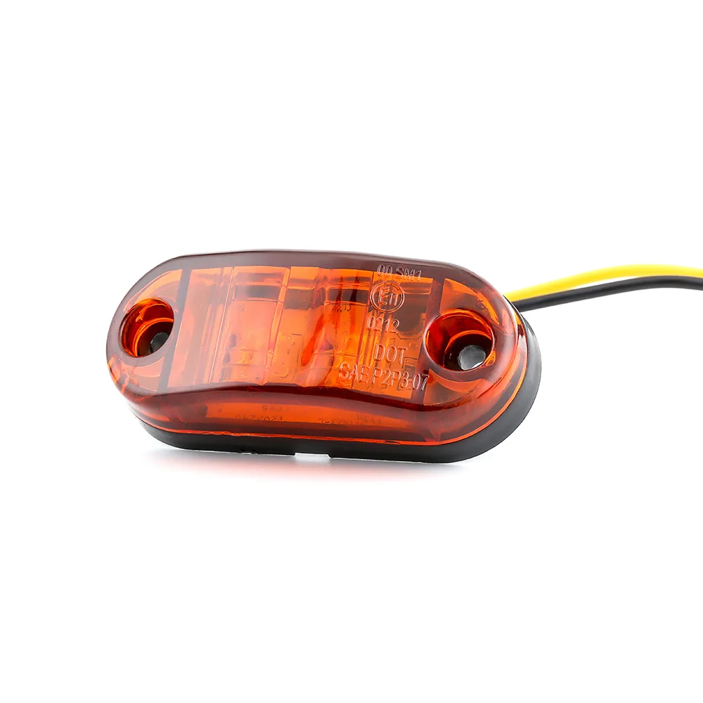 Aotogo 12V 24V Водонепроницаемый светодиодный рабочий светильник светодиодный балка для внедорожных условий лицевая сторона маркер светильник позиции прицепы грузовика с боковой светильник s боковая лампа - Цвет: Yellow