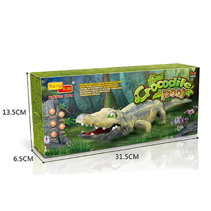 Горячая Распродажа Электрический Крокодил Игрушка rong kai динозавр игрушка T-Rex модель животного детские развивающие