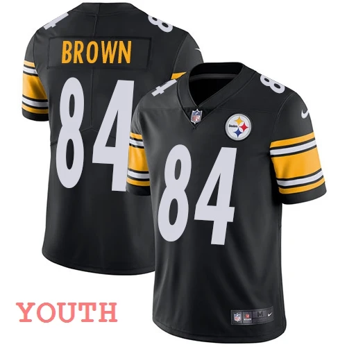 Молодежная детская трикотажная одежда Питтсбург,, качественная одежда Steelers Antonio, коричневая, черная футболка - Цвет: Men