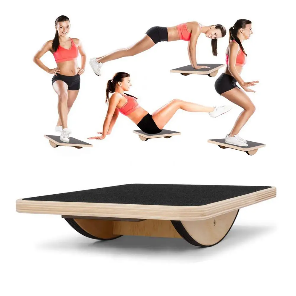 Yes4All 350LBS Professional Wooden Balance Board For Leg Workout A