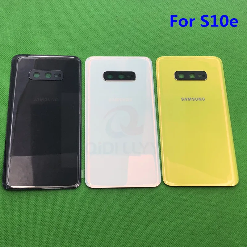 Замена заднего стекла для samsung Galaxy S10 G973F S10+ G975F S10E G970 крышка батареи задняя дверь Корпус чехол водонепроницаемый стикер