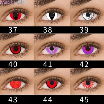 

2Pcs/1Pair Cosplay Eye Halloween Beauty Pupil Contact Lens For Colorful Eyes Cosmetic Style Party Girl Eyewear Yearly