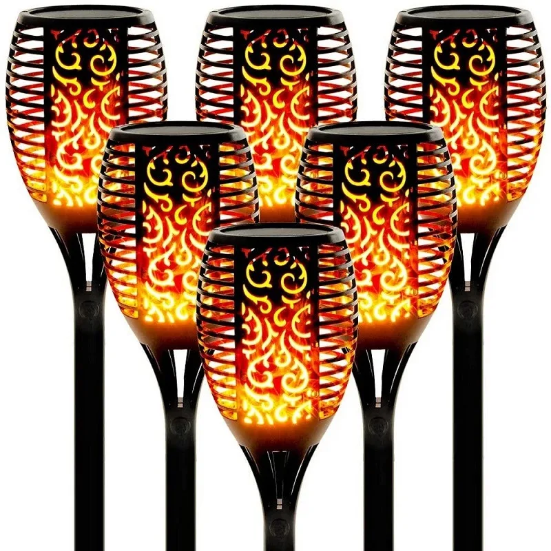 Garden LED Solar Flame Light Power Lamp Outdoor IP65 Waterproof Flickering Lawn Path Torch Decoration Landscape | Освещение