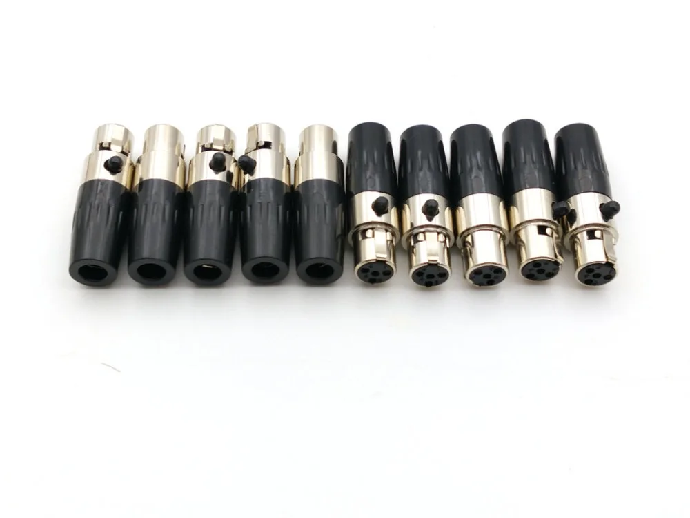 10 шт. Mini 4 Pin Mini XLR в он-лайн со штекера на гнездо переходник разъема