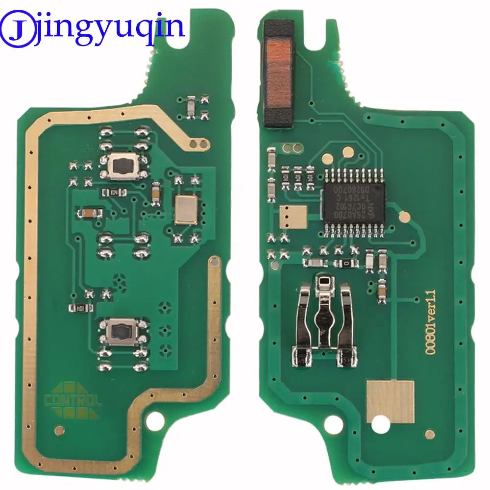 Car remote key Jingyuqin Remote ASK/FSK For Peugeot 207 307 308 407 607 807 For Citroen C2 C3 C4 C5 C6 CE523 CE536 7941 7946 ID46