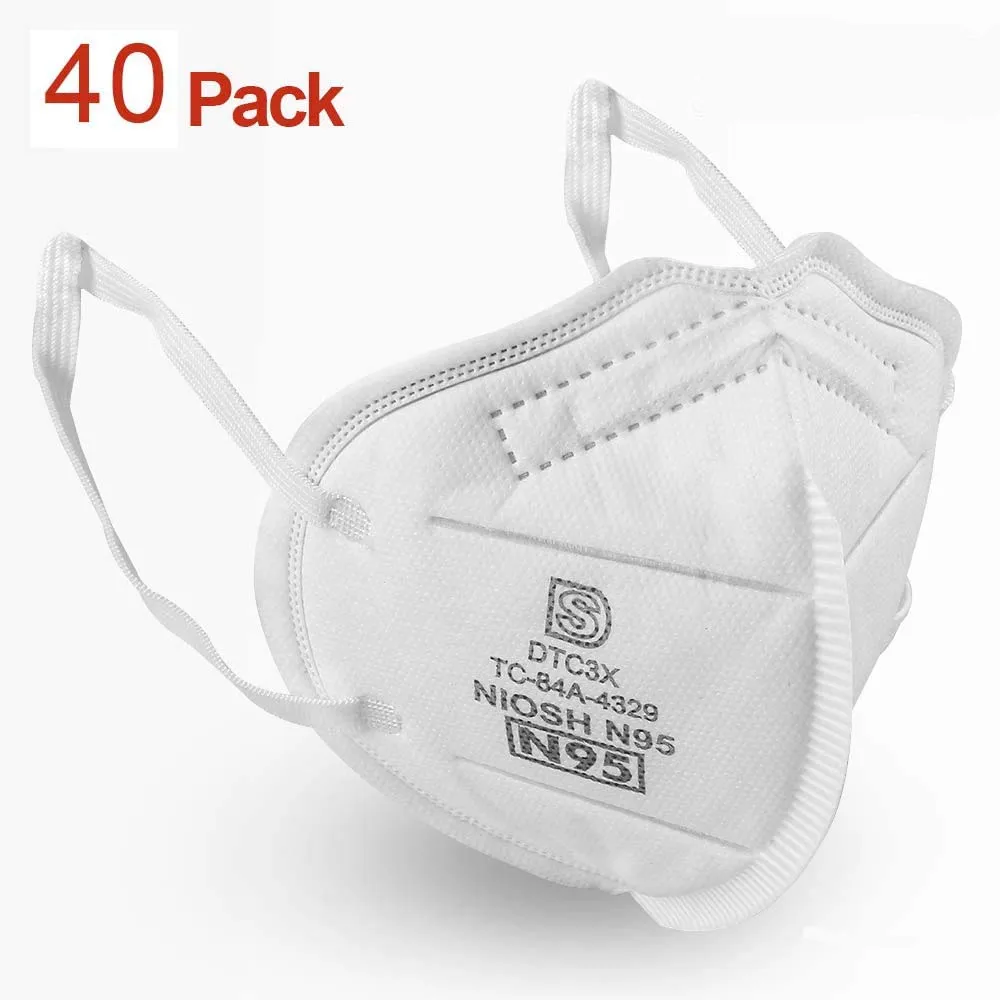 

20 PCS American standard mask dustproof anti-fog breathable ear hanging non-disposable protective mask