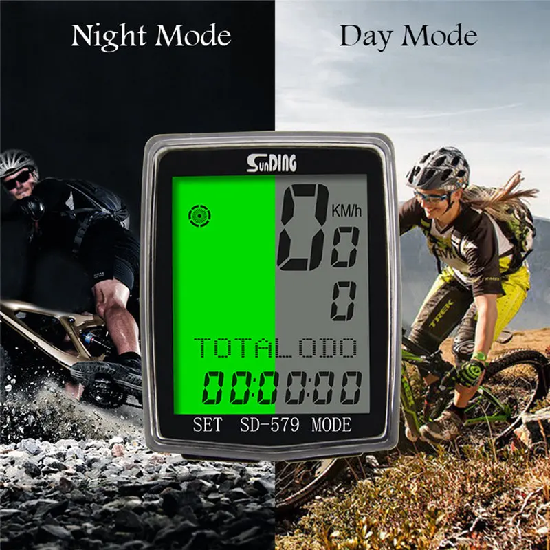 

SD-579 Bicycle speedometer and odometer wired waterproof bicycle bicycle computer with LCD Display & Multi-Functions Bisiklet 7