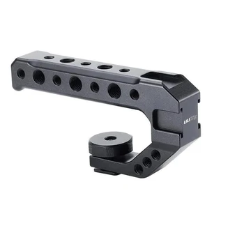 

Camera Hot Shoe Top Handle Grip, Universal Video Stabilizing Rig W 3 Cold Shoe Adapters to Mount Microphone, LED Light, Monitor