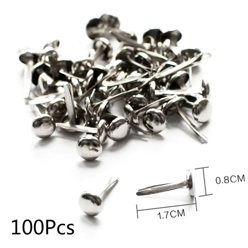 Round Metal Brads Paper Fastener For Scrapbooking Accessories Children Kids Crafts Embellishments D2TD