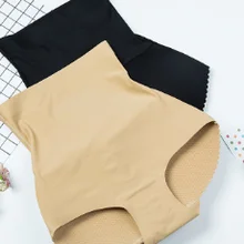 Женские трусики толстые трусики леди с высокой талией сексуальные брюки с подкладкой трусики нижнее белье цельные бесшовные трусики ягодицы