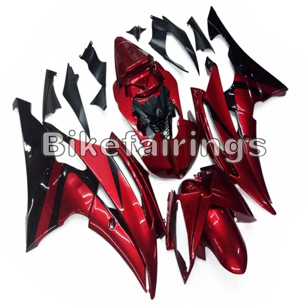 Глубокий красный и черный понижающий обтекатель велосипеда для Yamaha YZF-600 R6 2008 09 10 11 12 13 14 15 R6 ABS впрыска Пластиковый обтекатель комплект