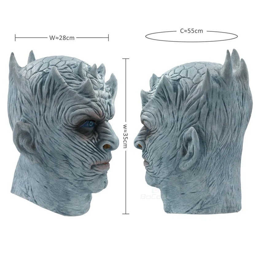 Game Of Thrones Halloween Mask Night's King Walker Face NIGHT RE Zombie Latex Mask Adults Cosplay Throne Costume Party Mask - Цвет: Party Mask