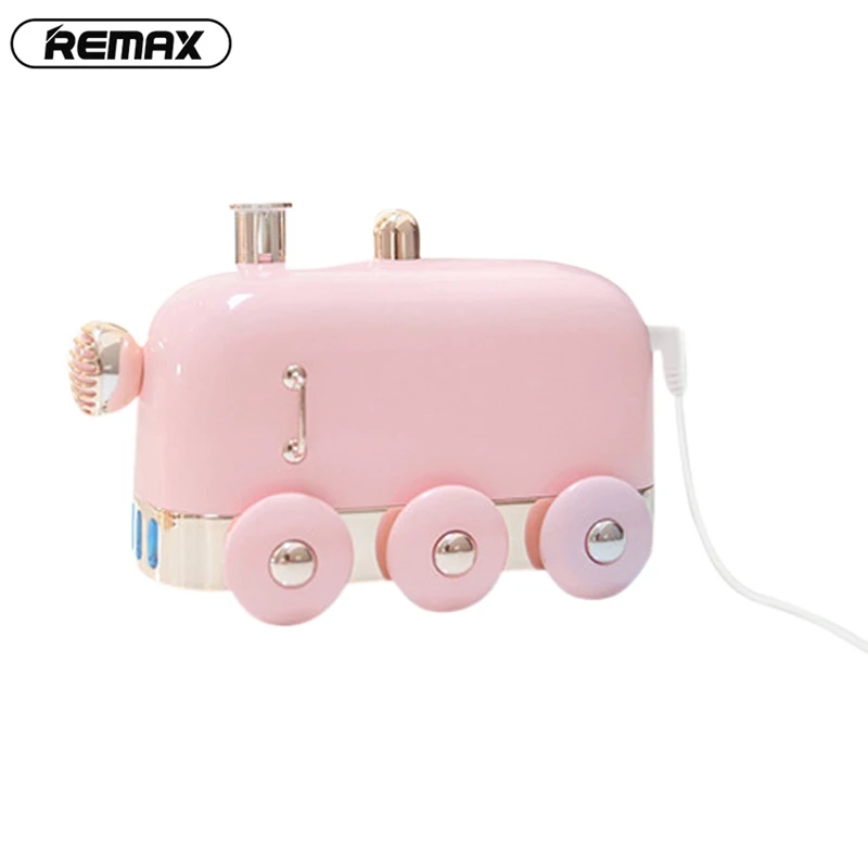 REMAX 300Ml Ultrasonic Air Humidifier USB Nebulizer Cold Fog with LED7 Color Night Light Boot with Train Whistle Music, Automati