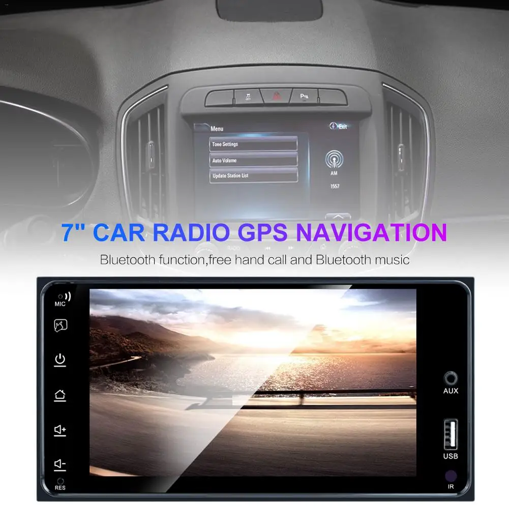 Автомобильный Радио 7 дюймов MP5 gps плеер 2 Din Android док-станция gps беспроводной Bluetooth Навигация Аудио плеер для Toyota