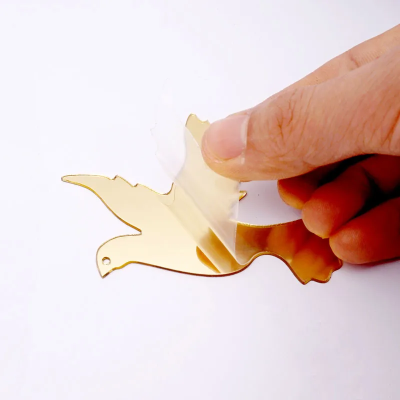 DIY 비둘기 모양 아크릴 거울 스티커, 집 이동 파티 장식, 어린이 방 장식, 이벤트 손님용 작은 선물, 30 개, 5cm