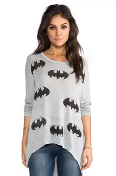 

5321 # Batman Printed Hoodie with Sleeves Long Sleeve Loose-Fit Crew Neck 2020 New T-shirt