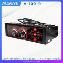 

ALSEYE a-100L(R) Fan Controller Touch Screen Computer Fan Speed Controller 6 Channels for CPU Cooler/Case Cooling Fan