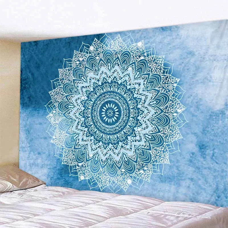 Psychedelic Mandala Tapestry Hippie Wall Hanging Home Backdrop Mandalas Cloth Tapestries Carpet Bedspread | Дом и сад