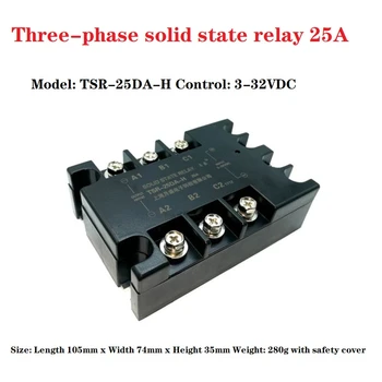 

Control voltage 3-32VDC Three phase 380V solid state relay DC controlled AC tsr-25da-h 10A 15A 25A 40A 60A thyristor longer life