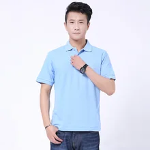 Мужская рубашка поло с коротким рукавом из хлопка, повседневная мужская рубашка поло большого размера плюс