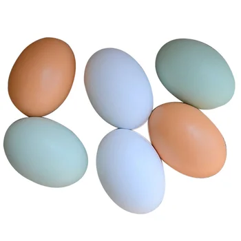 

6Pcs Wooden Faux Fake Eggs, Children Play Kitchen Game Food Toy