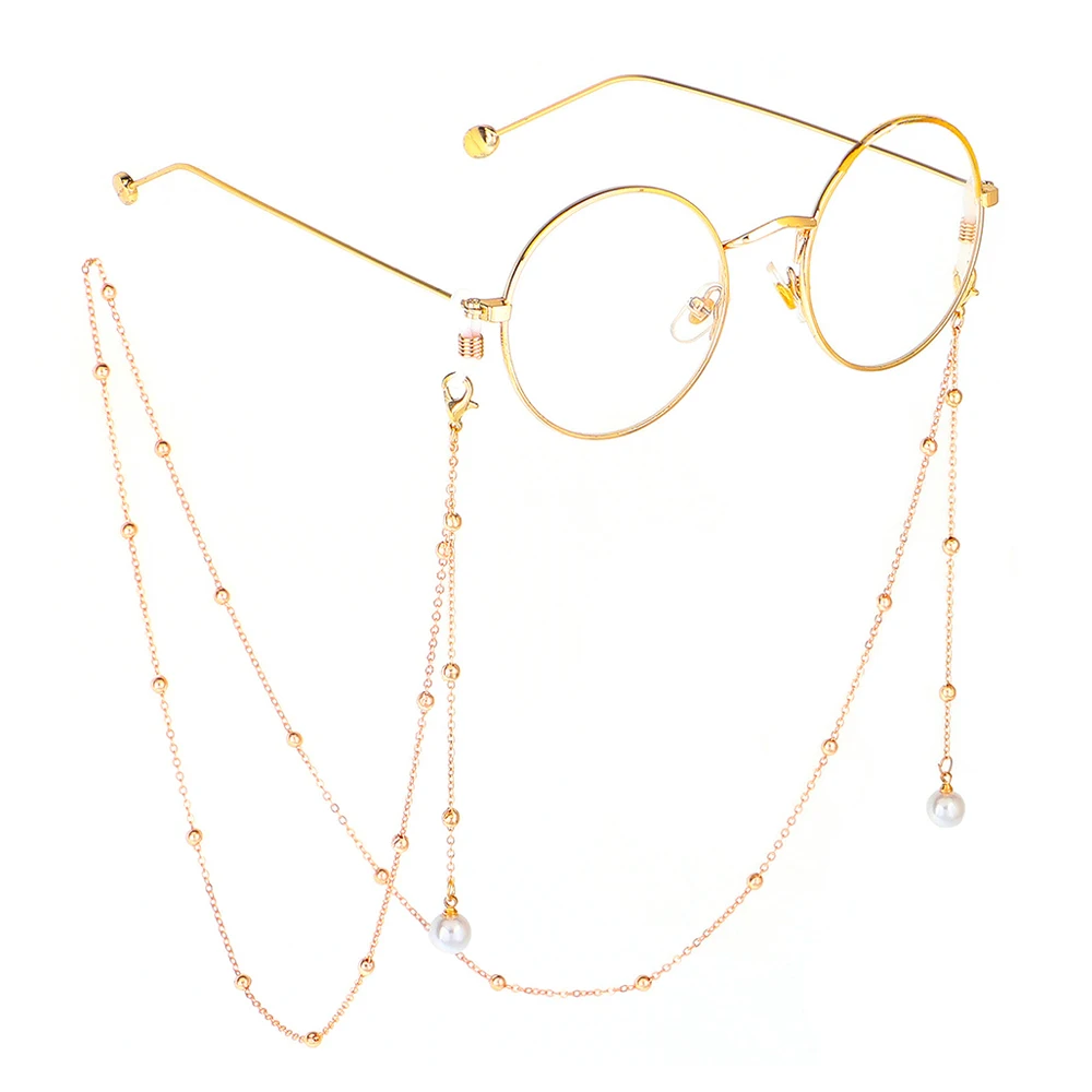 Металлическая цепь для очков Chic Pearl Нескользящая винтажная шнурок подставка
