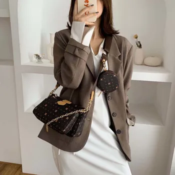 

Design sense small group versatile child mother bag old flower chain Messenger Shoulder Bag temperament chain messenger bag